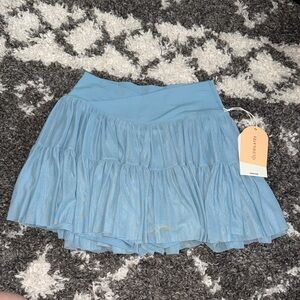NWT Blogilates Popflex Light Blue Ballerina Mini Skort - Medium